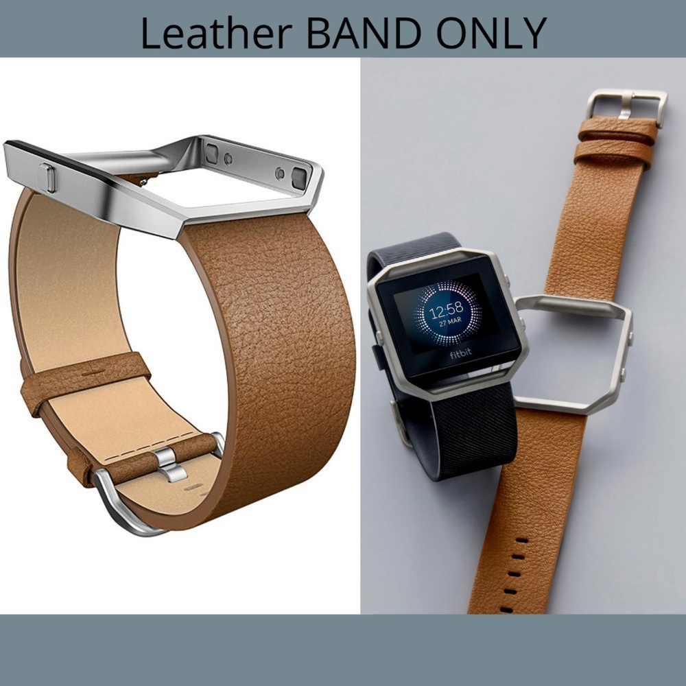 NIB $100 FITBIT‎ [ Size Small ] Blaze Leather Smart BAND ONLY in Carmel